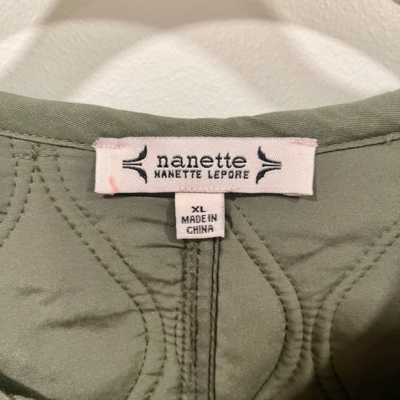 Nanette Lepore Olive Quilted Utility Jacket - Picture 3 of 4